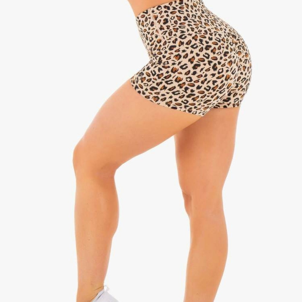 Ryderwear Leopard High Waisted Scrunch Shorts 